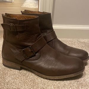 Frye womens brown leather boots size 9